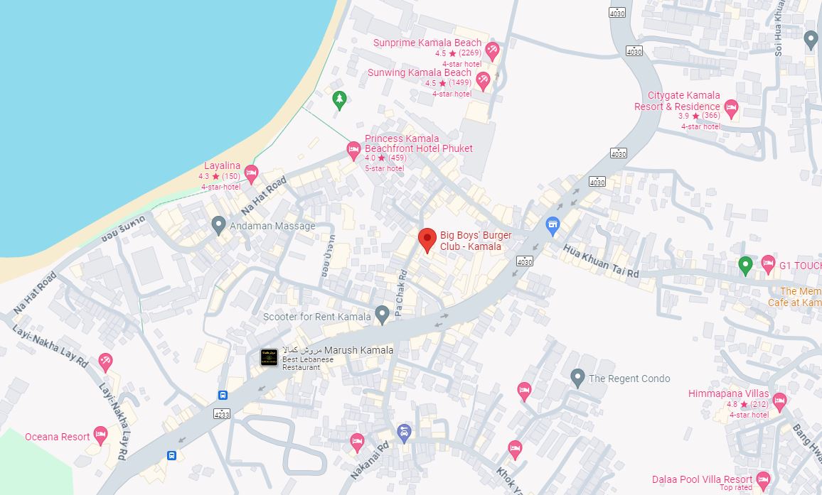 Big boys burger club kamala beach phuket